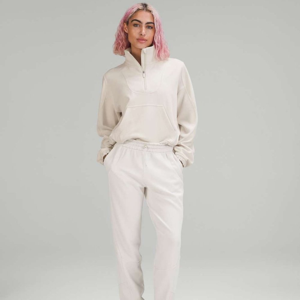 lululemon brushed softstreme ribbed half zip